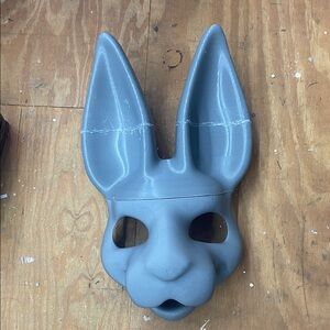 Gray Bunny Animal Mask - 3d printed Costume Mask